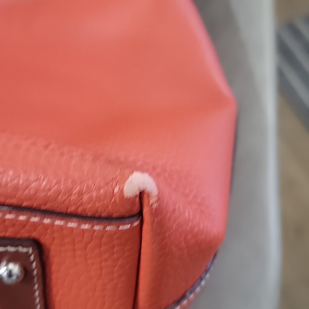 Dooney & Bourke Cambridge Hobo In Persimmon~Pebbled Leather - Picture 11 of 16